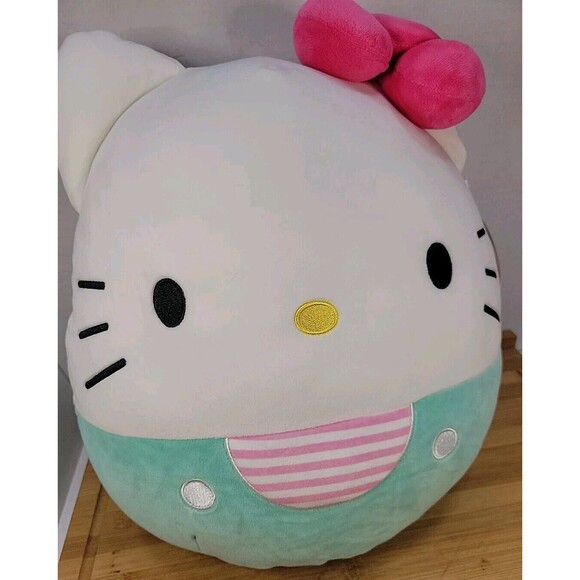 Squishmallows Hello Kitty Mint Green Pink Bow New With Tags By Sanrio 12" 2021 - Picture 11 of 14